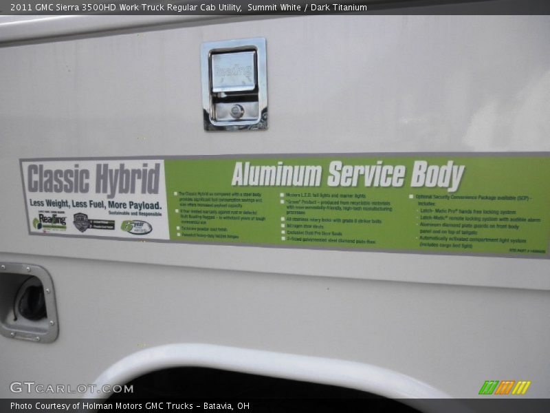 Summit White / Dark Titanium 2011 GMC Sierra 3500HD Work Truck Regular Cab Utility