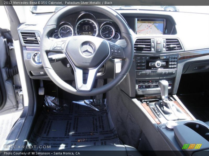 Palladium Silver Metallic / Black 2012 Mercedes-Benz E 350 Cabriolet