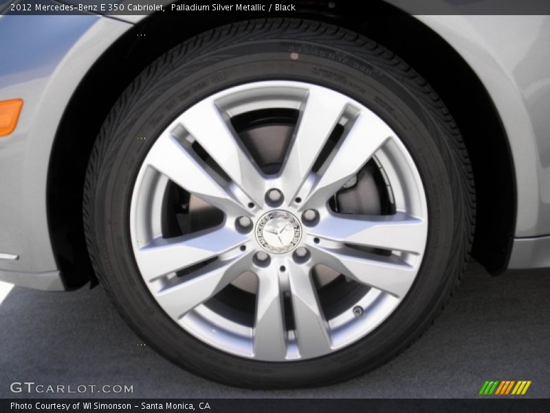 Palladium Silver Metallic / Black 2012 Mercedes-Benz E 350 Cabriolet