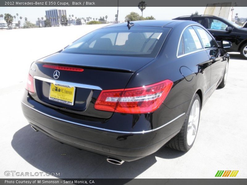 Black / Black 2012 Mercedes-Benz E 350 Coupe