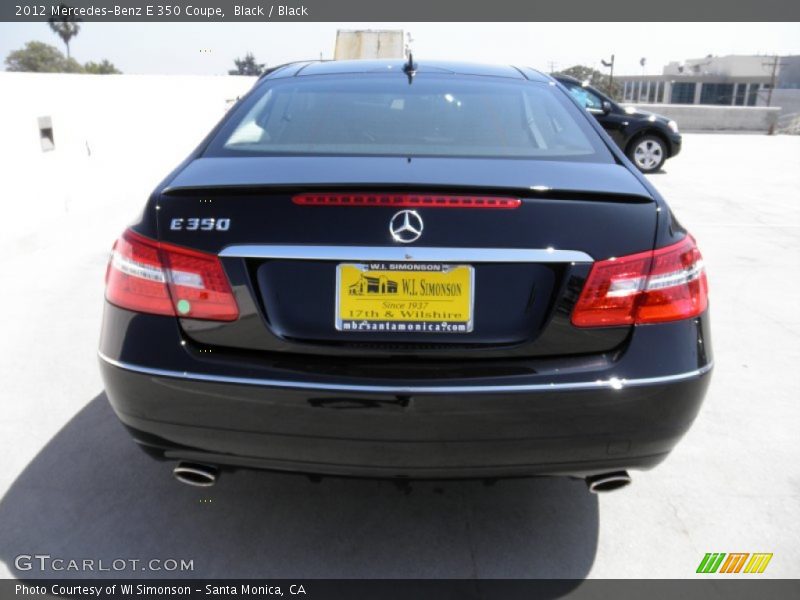 Black / Black 2012 Mercedes-Benz E 350 Coupe