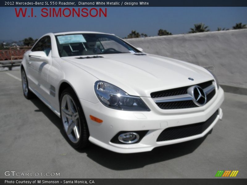 Diamond White Metallic / designo White 2012 Mercedes-Benz SL 550 Roadster