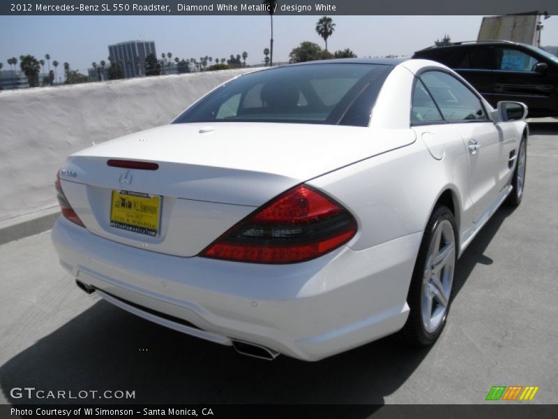 Diamond White Metallic / designo White 2012 Mercedes-Benz SL 550 Roadster
