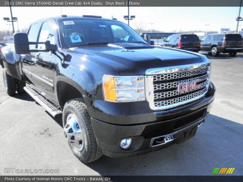 Onyx Black / Ebony 2011 GMC Sierra 3500HD Denali Crew Cab 4x4 Dually