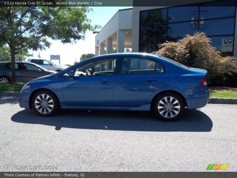 Atomic Blue Metallic / Gray 2010 Honda Civic EX Sedan