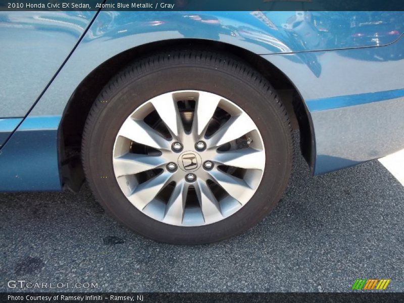 Atomic Blue Metallic / Gray 2010 Honda Civic EX Sedan