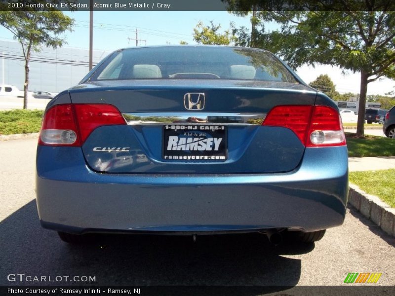 Atomic Blue Metallic / Gray 2010 Honda Civic EX Sedan