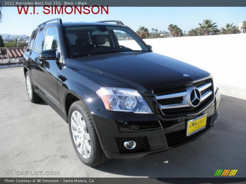 Black / Black 2012 Mercedes-Benz GLK 350