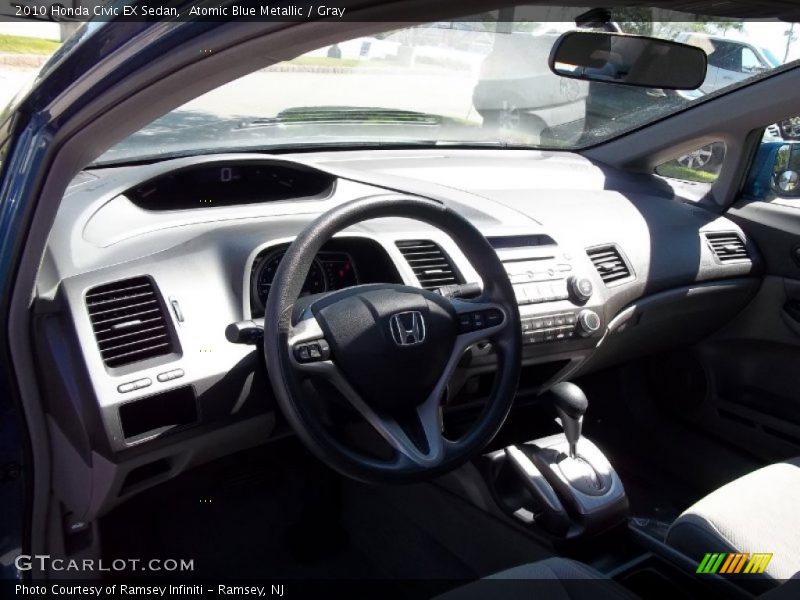 Atomic Blue Metallic / Gray 2010 Honda Civic EX Sedan