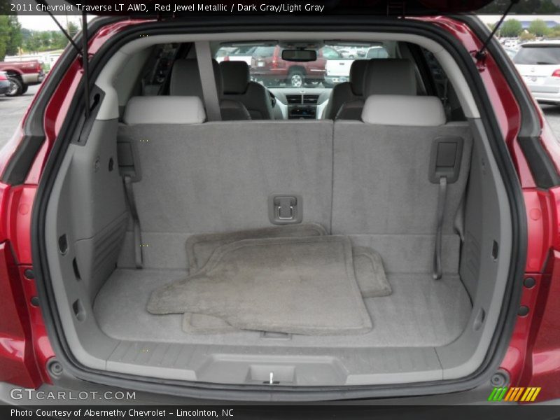 Red Jewel Metallic / Dark Gray/Light Gray 2011 Chevrolet Traverse LT AWD