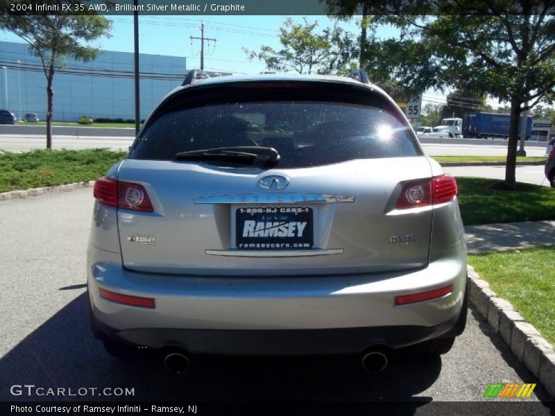 Brilliant Silver Metallic / Graphite 2004 Infiniti FX 35 AWD