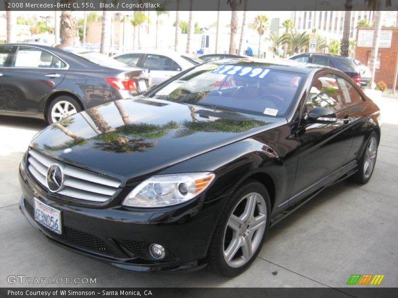 Black / Cognac/Black 2008 Mercedes-Benz CL 550