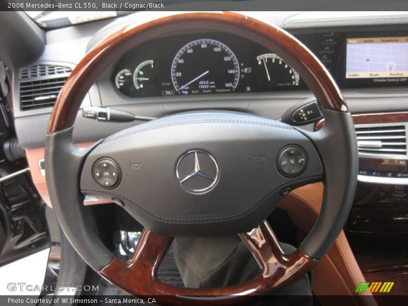 Black / Cognac/Black 2008 Mercedes-Benz CL 550