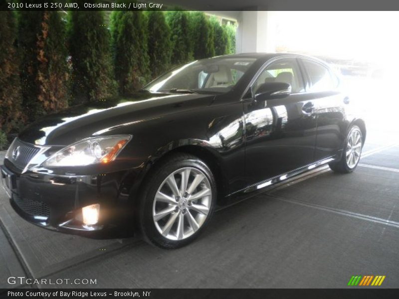 Obsidian Black / Light Gray 2010 Lexus IS 250 AWD