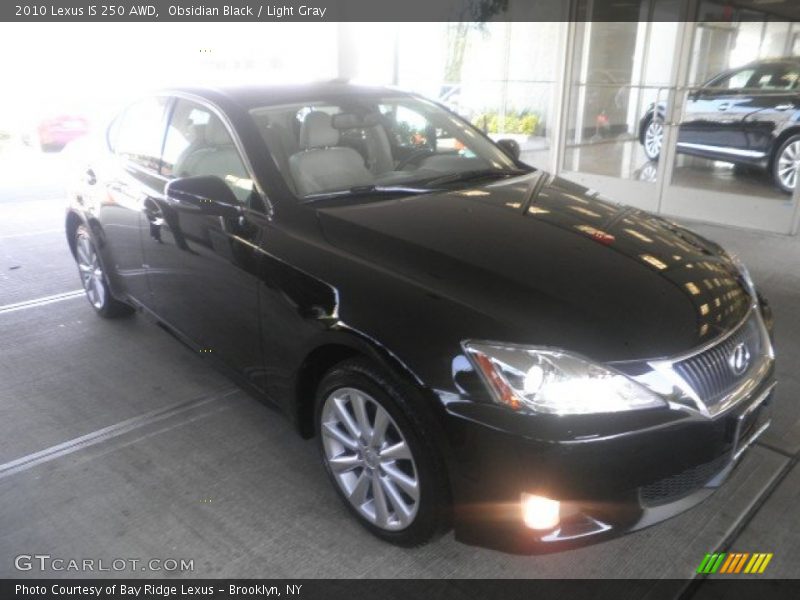 Obsidian Black / Light Gray 2010 Lexus IS 250 AWD