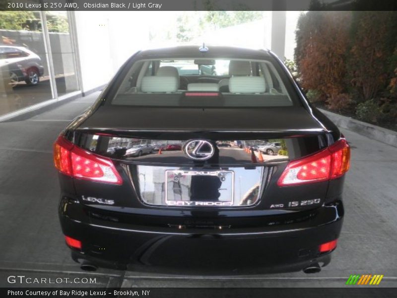 Obsidian Black / Light Gray 2010 Lexus IS 250 AWD