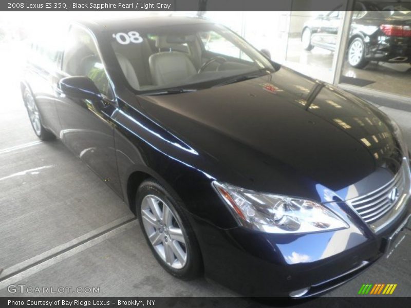 Black Sapphire Pearl / Light Gray 2008 Lexus ES 350