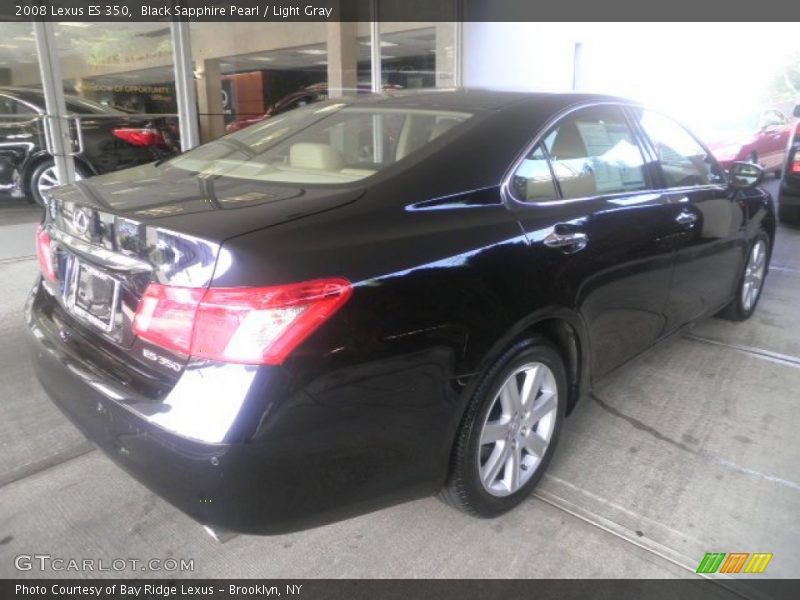 Black Sapphire Pearl / Light Gray 2008 Lexus ES 350