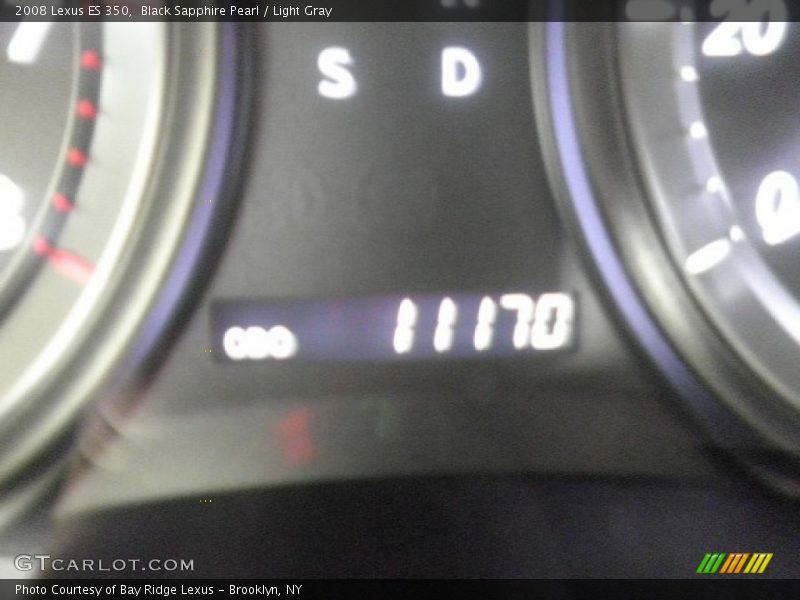 Black Sapphire Pearl / Light Gray 2008 Lexus ES 350