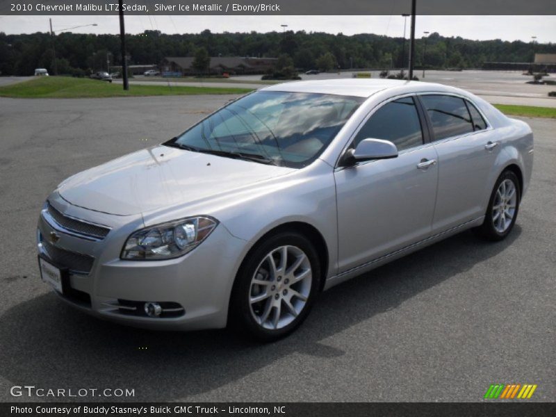 Silver Ice Metallic / Ebony/Brick 2010 Chevrolet Malibu LTZ Sedan