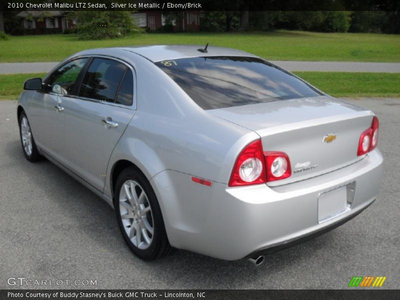Silver Ice Metallic / Ebony/Brick 2010 Chevrolet Malibu LTZ Sedan