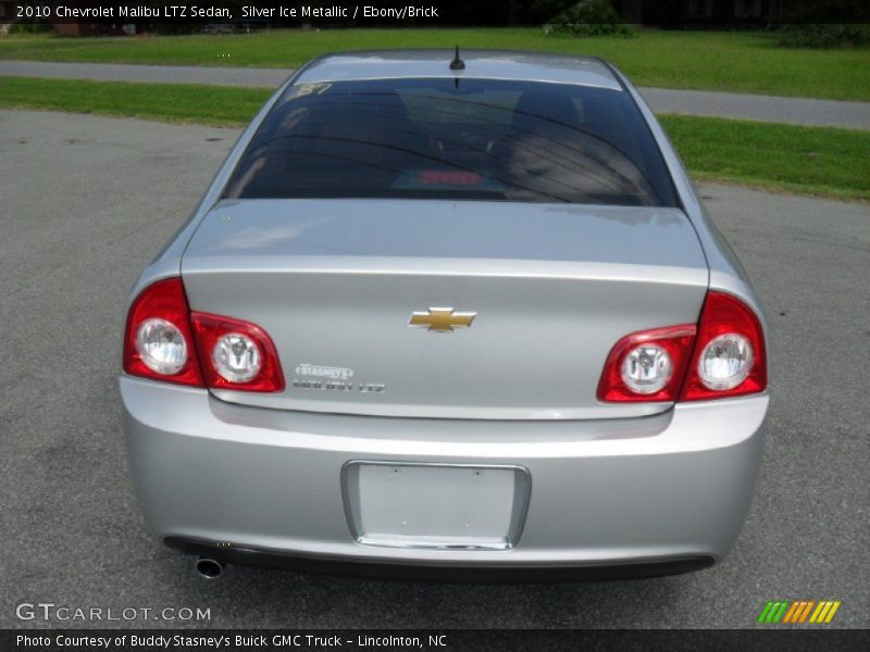 Silver Ice Metallic / Ebony/Brick 2010 Chevrolet Malibu LTZ Sedan