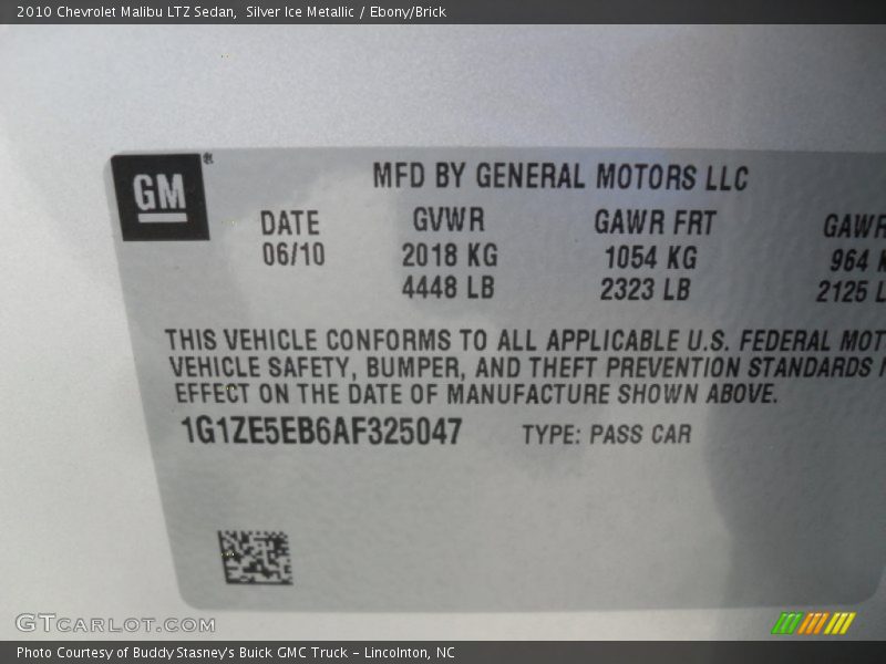 Silver Ice Metallic / Ebony/Brick 2010 Chevrolet Malibu LTZ Sedan