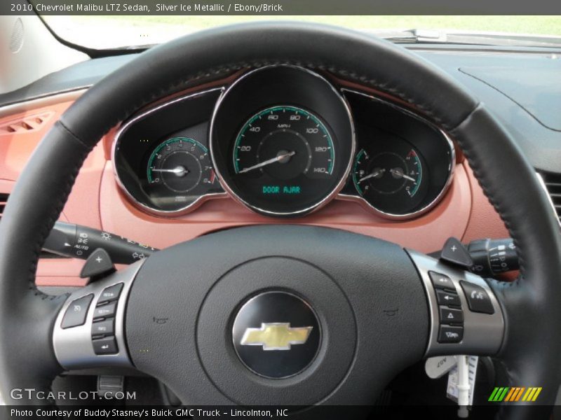 Silver Ice Metallic / Ebony/Brick 2010 Chevrolet Malibu LTZ Sedan