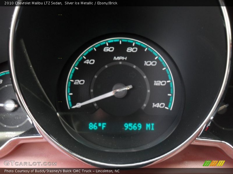 Silver Ice Metallic / Ebony/Brick 2010 Chevrolet Malibu LTZ Sedan