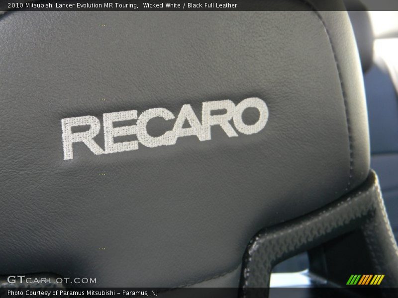 Wicked White / Black Full Leather 2010 Mitsubishi Lancer Evolution MR Touring