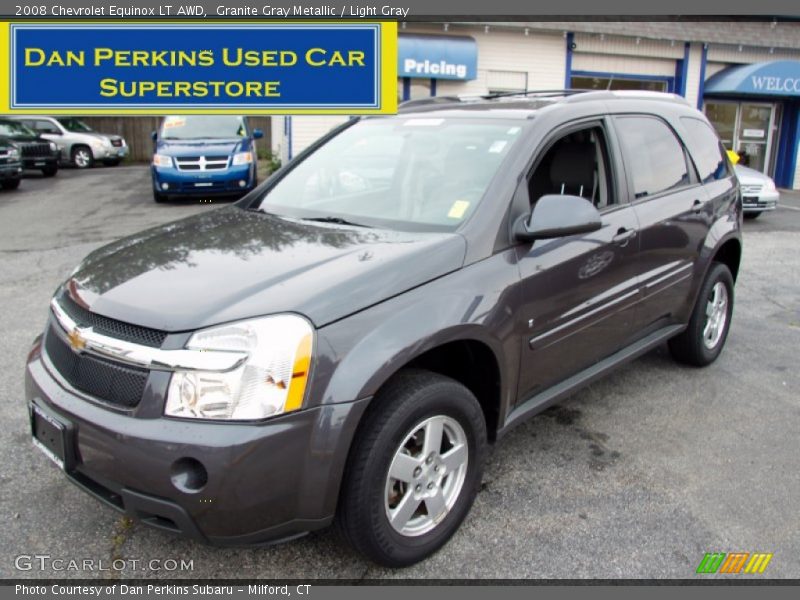 Granite Gray Metallic / Light Gray 2008 Chevrolet Equinox LT AWD