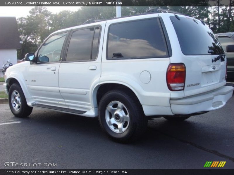 Oxford White / Medium Prairie Tan 1999 Ford Explorer Limited 4x4