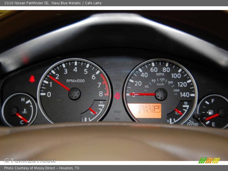 Navy Blue Metallic / Cafe Latte 2010 Nissan Pathfinder SE