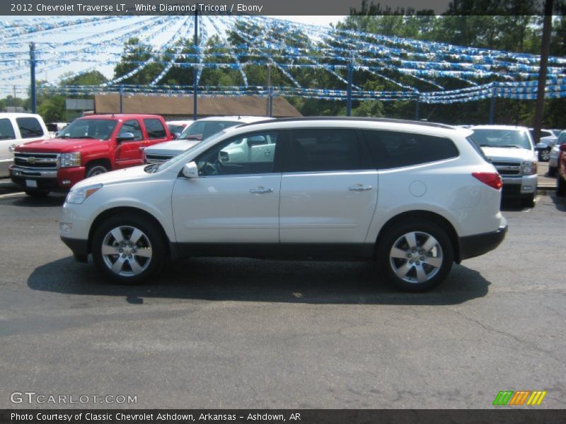 White Diamond Tricoat / Ebony 2012 Chevrolet Traverse LT