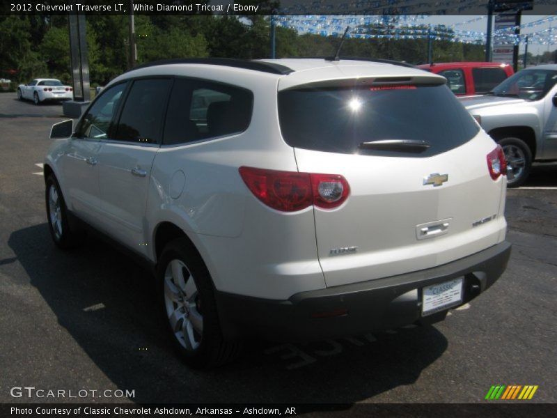 White Diamond Tricoat / Ebony 2012 Chevrolet Traverse LT