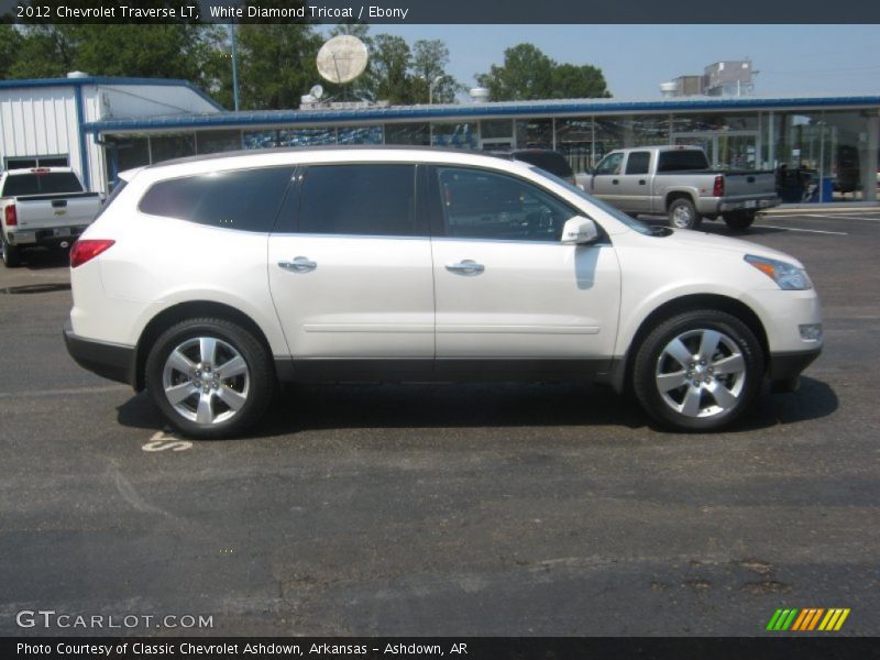 White Diamond Tricoat / Ebony 2012 Chevrolet Traverse LT