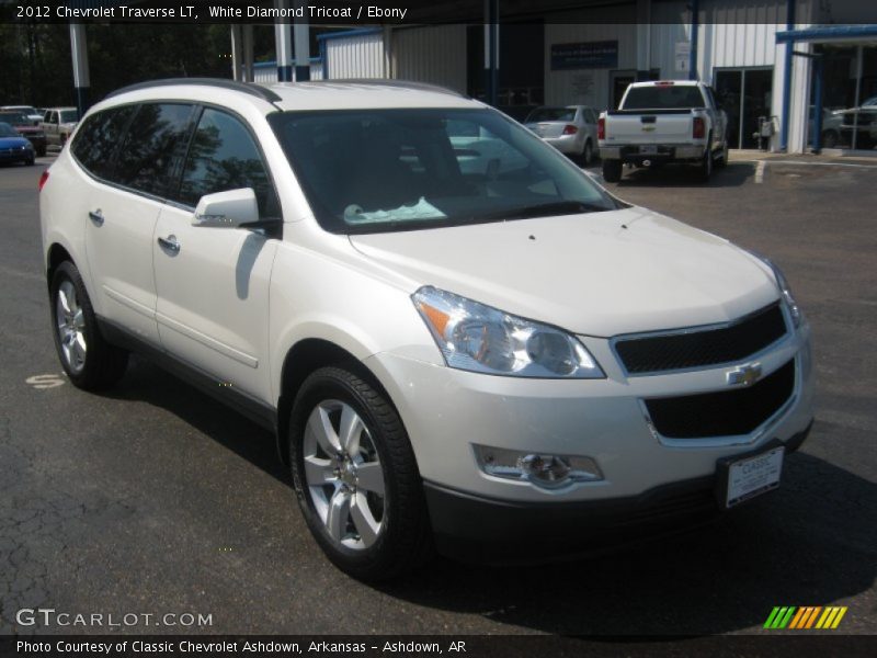 White Diamond Tricoat / Ebony 2012 Chevrolet Traverse LT