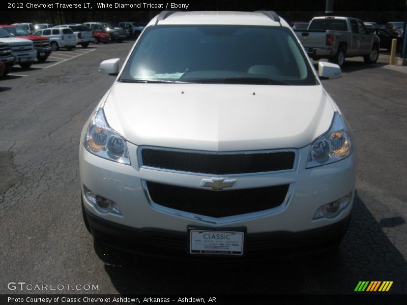 White Diamond Tricoat / Ebony 2012 Chevrolet Traverse LT