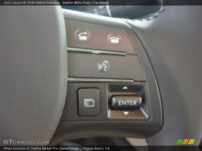 Controls of 2011 HS 250h Hybrid Premium