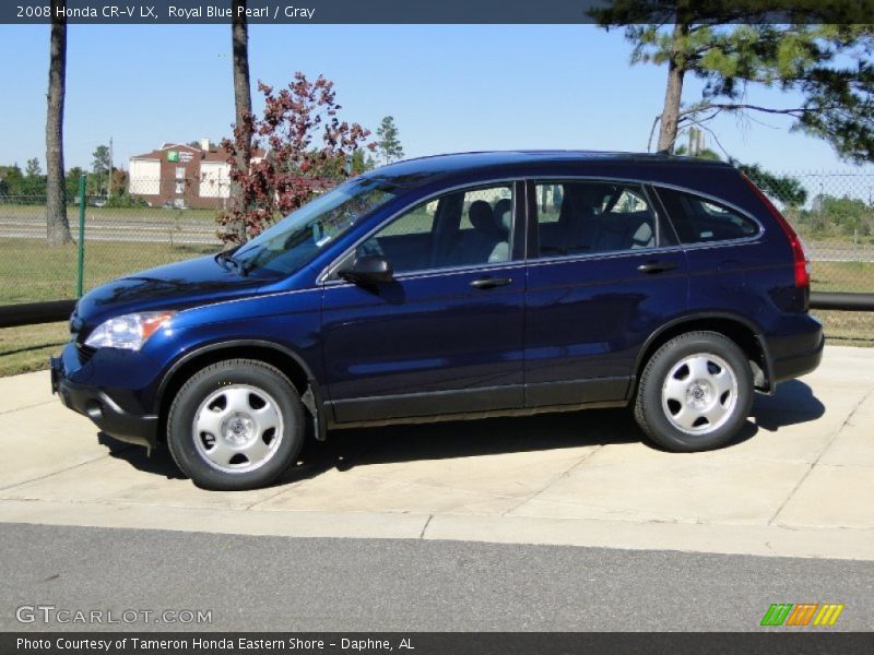 Royal Blue Pearl / Gray 2008 Honda CR-V LX