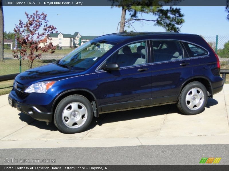 Royal Blue Pearl / Gray 2008 Honda CR-V LX
