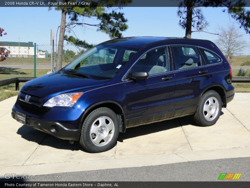 Royal Blue Pearl / Gray 2008 Honda CR-V LX