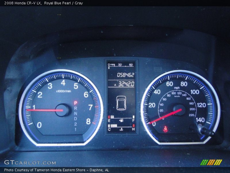 Royal Blue Pearl / Gray 2008 Honda CR-V LX
