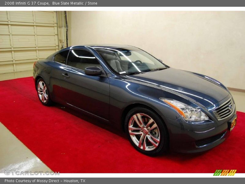 Blue Slate Metallic / Stone 2008 Infiniti G 37 Coupe