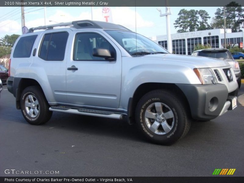Silver Lightning Metallic / Gray 2010 Nissan Xterra X 4x4