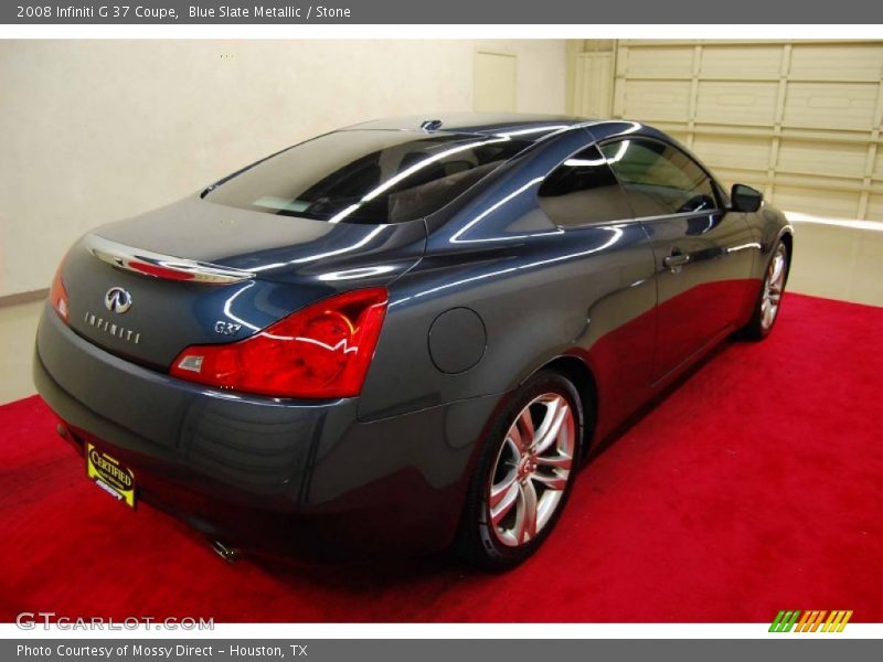 Blue Slate Metallic / Stone 2008 Infiniti G 37 Coupe