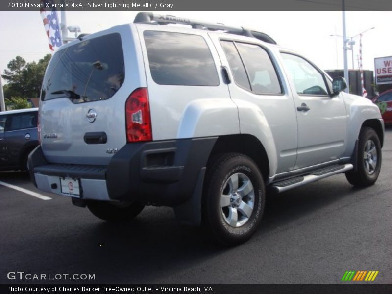 Silver Lightning Metallic / Gray 2010 Nissan Xterra X 4x4