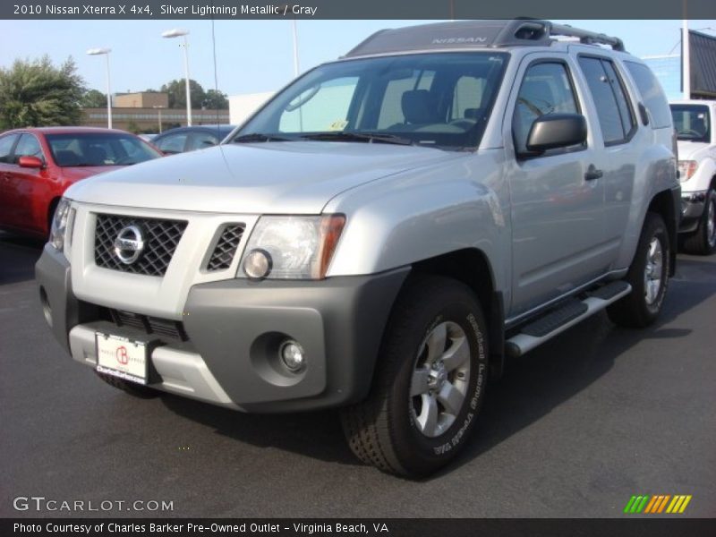 Silver Lightning Metallic / Gray 2010 Nissan Xterra X 4x4