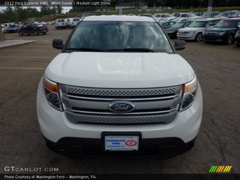 White Suede / Medium Light Stone 2012 Ford Explorer FWD
