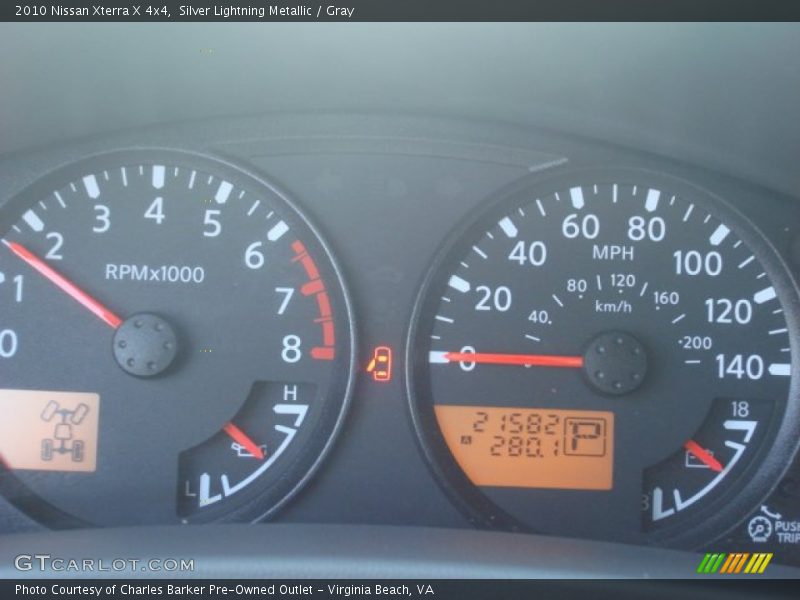 Silver Lightning Metallic / Gray 2010 Nissan Xterra X 4x4